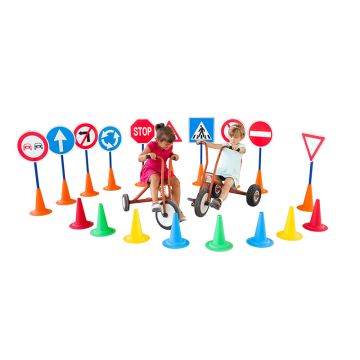 Traffic Signs with Cones Set