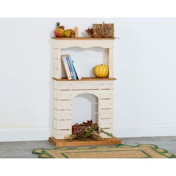 White Farm House Fireplace