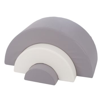 Soft Play Grey Rainbow Blocks