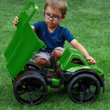 Giant Green Tipping Truck