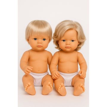 Baby Dolls Pair Caucasian Boy and Girl