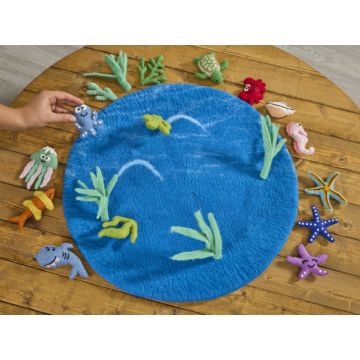 Coral Felt Mat and Loose Parts