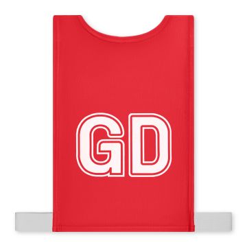 Mitre Pro Netball Bib - Red - M - Pack of 7
