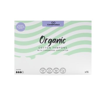 Care & Protect Organic Super Applicator Tampons - Pk 16