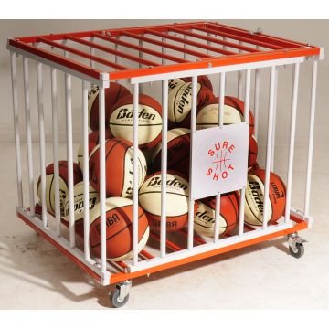 Sure Shot Ball Storage Cage - Orange/White