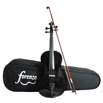 Forenza Uno Series 3/4 Size Black Violin Outfit