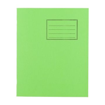 Exercise Books 8 x 6.5in 80 Page 6mm F&M - Light Green - Pack of 100