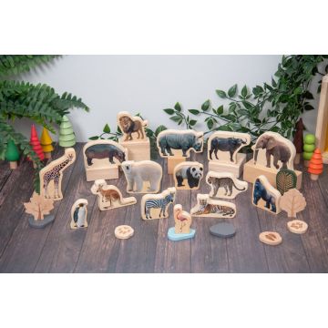 Wooden Wild Animal Blocks