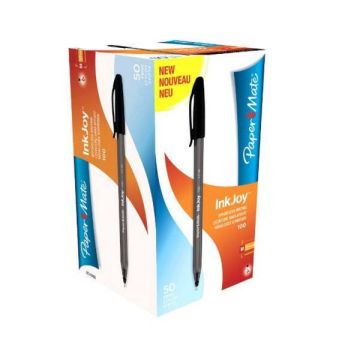 Paper Mate Inkjoy 100 Capped Medium - Black Value Pack - Pack of 100