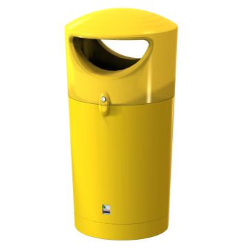 Metro Hooded Litter Bin - Yellow