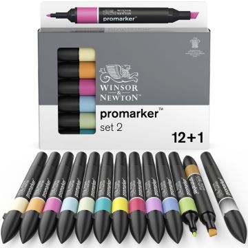 Winsor & Newton Promarker - Set 2 - Pack of 12 (+1 FREE)