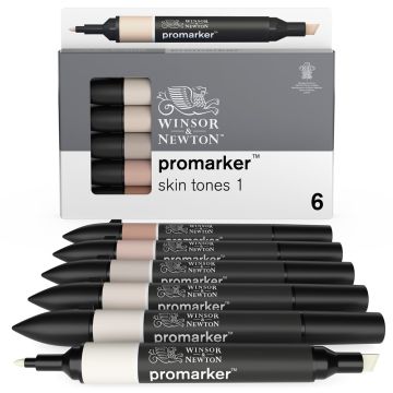 Winsor & Newton Promarker - Skin Tones - Pack of 6