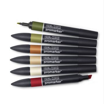 Winsor & Newton Promarker - Landscape Tones - Pack of 6