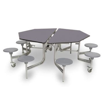 Mobile Folding Table 8 Seat Height 685mm Blue Grey/Grey Seat