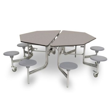 Mobile Folding Table 8 Seat Height 685mm Grey Fleck/GreySeat