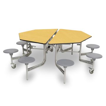 Mobile Folding Table 8 Seat Height 685mm Maple/Grey Seat