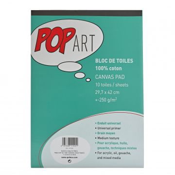 Pebeo Pop Art Cotton Canvas Pad - A3