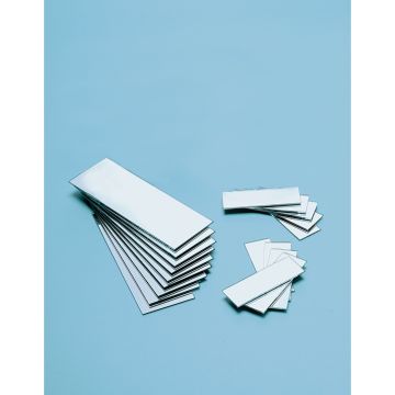 Unmounted Plane Mirrors Glass - 75 x 25mm - Pack of 10