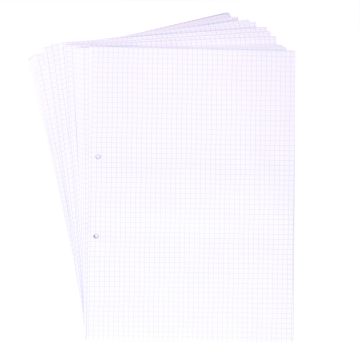 A4 Maths Paper- 5mm Squared- 2 Hole Punched - 5 Reams