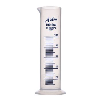 Azlon Measuring Cylinder Squat Form - 100ml - Pack of 5