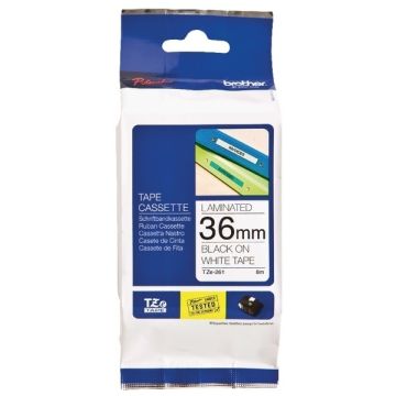 Brother TZ Label Tape 36mm - Black On White