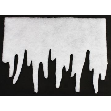Snow Icicle Garland - 35 x 98in