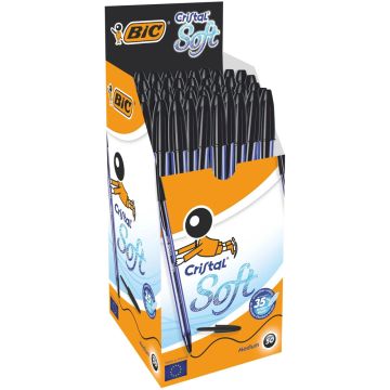 Bic Cristal Soft - Black - Pack of 50