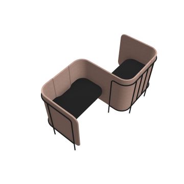 2 Person Snake Pod with Static Table -  Affinity Fabric
