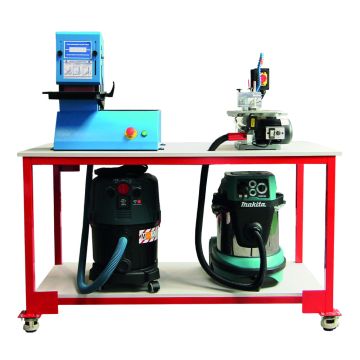 Mobile Bench 03 - Bandfacer Fret Saw and Extractors