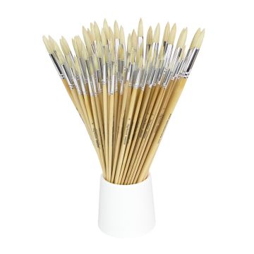 Specialist Crafts Hog Round Long Brushes Assorted Pack 90