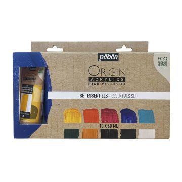 Pebeo Origin Acrylics Set - 10 x 60ml - Essentials