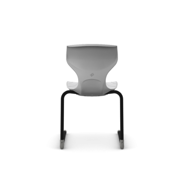 Cogni Reverse Cantilever Chair with Glides Blk Frame Grey
