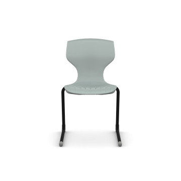 Cogni Revrse Cantilever Chair with Glides Blk Frame Hzy Jade