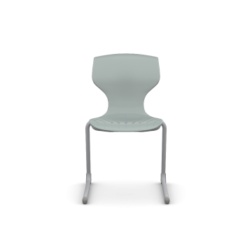 Cogni Revrse Cantilever Chair with Glides Gry Frame Hzy Jade