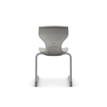 Cogni Reverse Cantilever Chair with Glides Gry Frame Cream