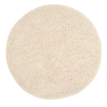 Chicago Shaggy Circle Rug - Cream 133cm