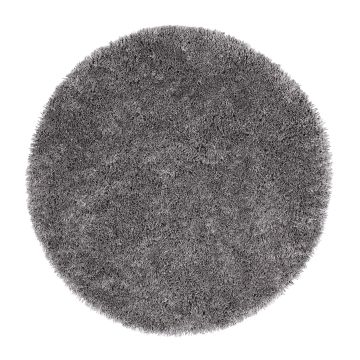 Chicago Shaggy Circle Rug - Grey 133cm