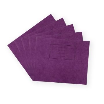 200  165mm Handwriting Book 40P- 4/15mm Ruled- Purple- Pk100