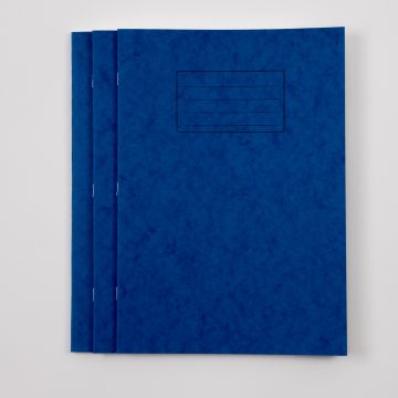 A4 Tinted Exercise Book Cream Pages Ruled Blue Pk10