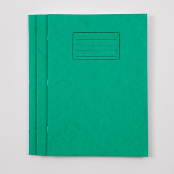 A4 Exercise Book 80 Page 8mm Ruled With Margin Green- Pk 50