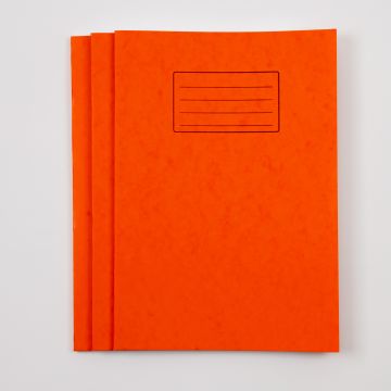 A4 Exercise Book 80 Page- 8mm Ruled/Margin- Orange- Pk 50