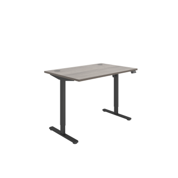 Single Motor Sit Stand Desk 1200 x 800mm - Black - Grey Oak