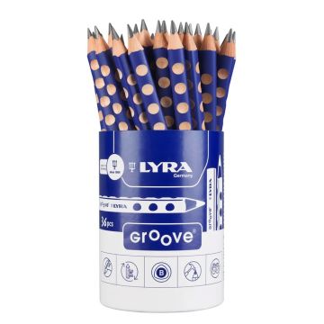Lyra Groove Graphite Pencils - Pot of 36