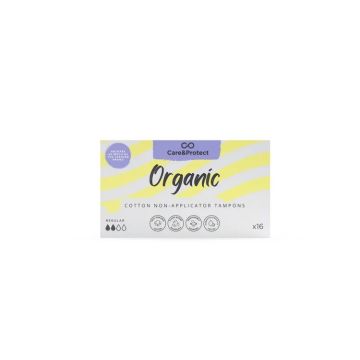 Care and Protect Organic Regular NonApplicator Tampons Pk 16