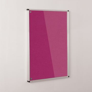 ColourPlus Vibrant Tamperproof Noticeboard Aluminium Frame 1200 x 900mm - Magenta
