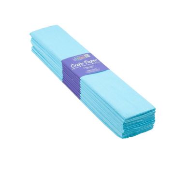Crepe Paper Non-Bleed 50cm x 3m - Light Blue - Pack of 10
