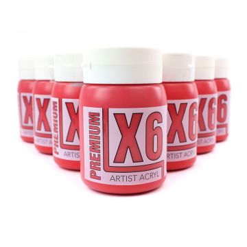 X6 Premium Acryl 500ml - Cadmium Red Hue Bulk Pack