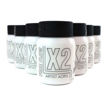 X2 Free Flow Acryl 500ml - Titanium White Bulk Pack