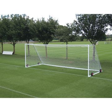 Harrod Sport Wheelaway Heavyweight Goal - 6.4 x 2.1m - 137kg - Junior - White