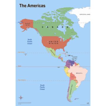 Simple Map of the Americas 